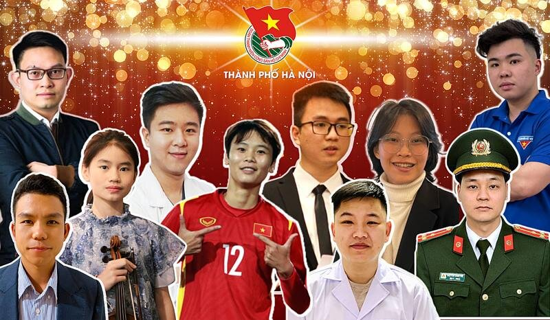 10 gương mặt trẻ Thủ đô tiêu biểu năm 2021, gồm: